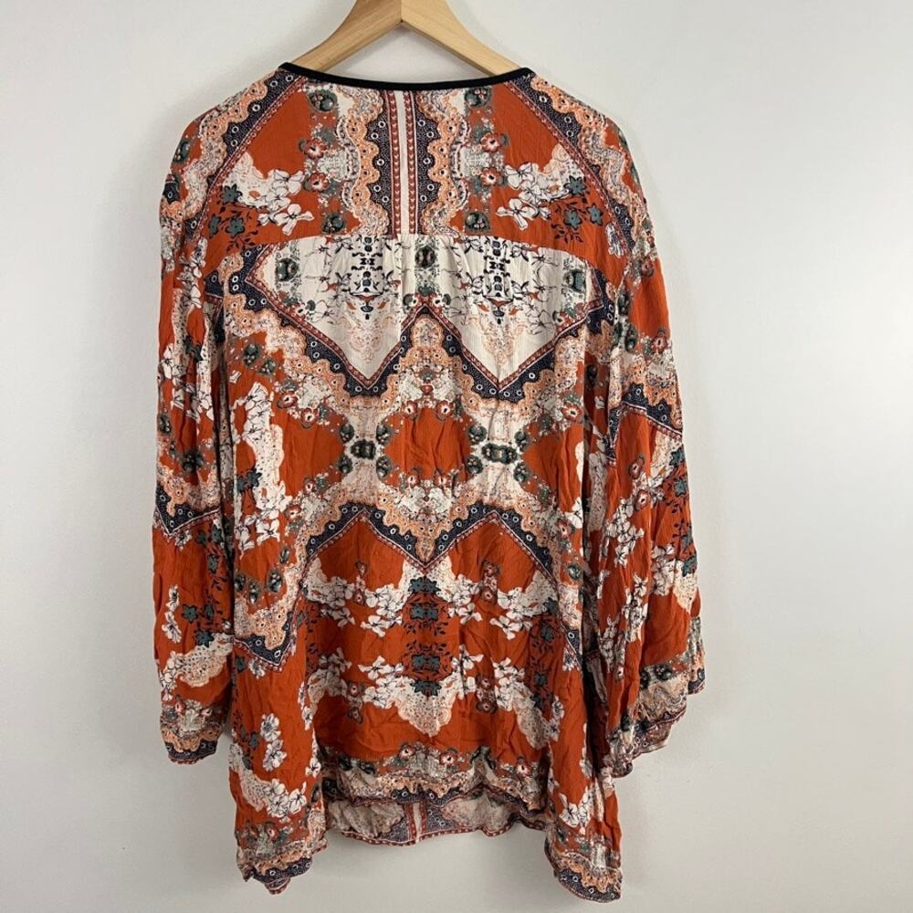 Angie Long Sleeve Boho Top Shirt Women Size 3X - Picture 2 of 10